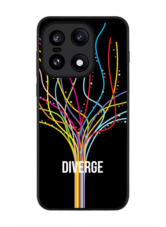 For OnePlus 15 Case,Slim fit Camera Protection, Shockproof Thin Phone cover  - Diverge (Black)